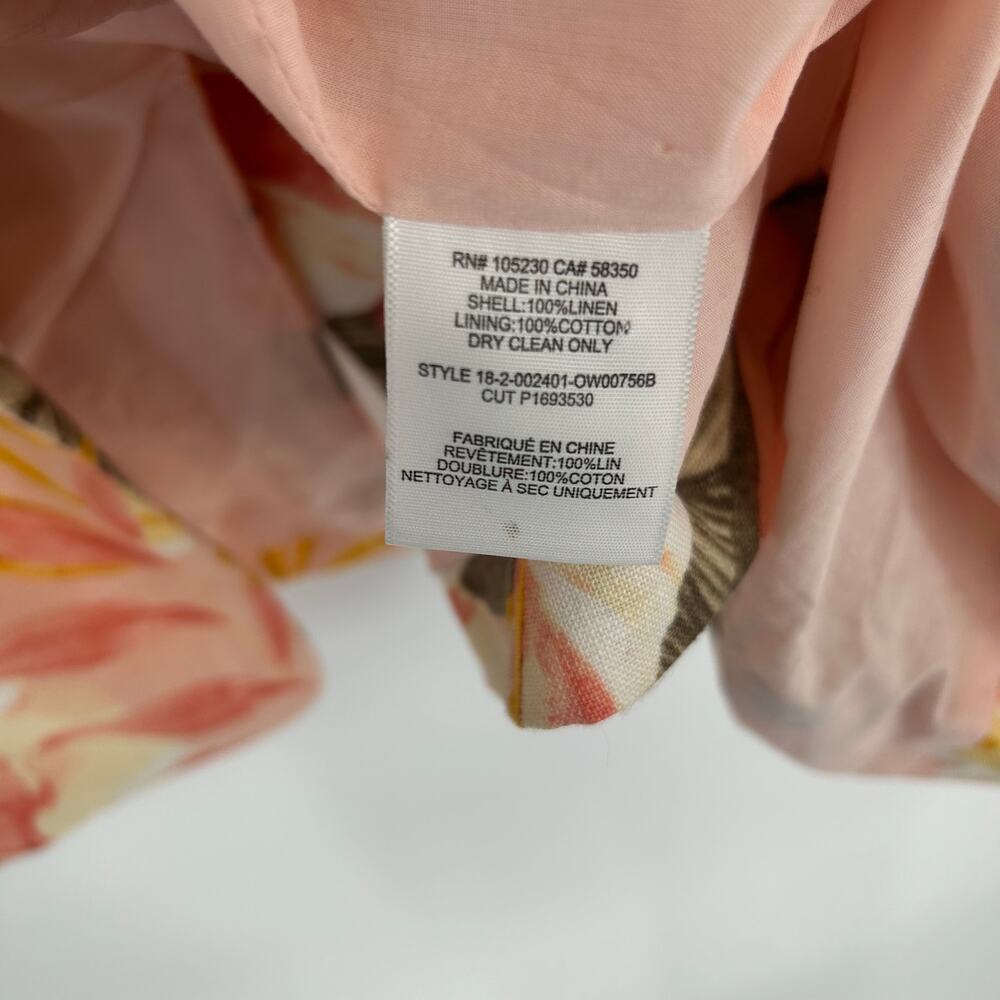 JOIE Kishina B Floral Linen Blazer Size 6 Dusty Nude $298 EUC - Picture 9 of 9